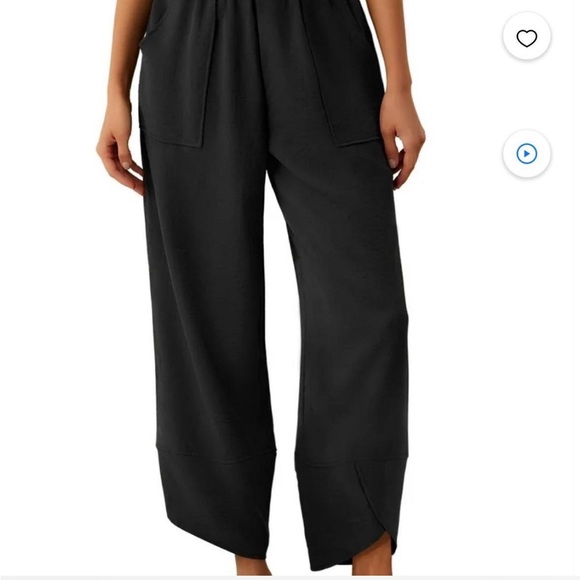 Relaxed Cropped Tulip-Hem lounge Pants - Picture 4 of 4